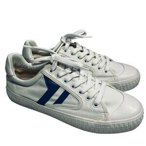 Celine Canvas Striped Sneakers Plimsolls Blue White Size EUR 39 US 9